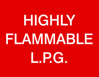 'Highly flammable LPG' sign