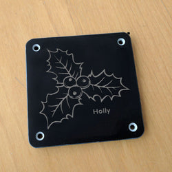 'Holly' rubbing plaque
