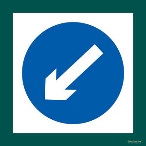 'Keep left' symbol sign