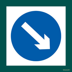 'Keep right' symbol sign