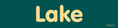 'Lake' sign