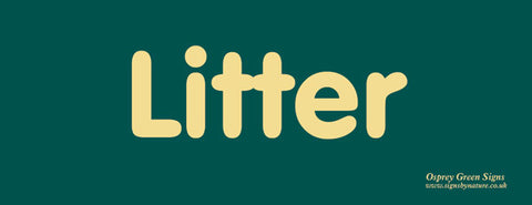 'Litter' sign