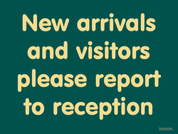 'New arrivals' sign