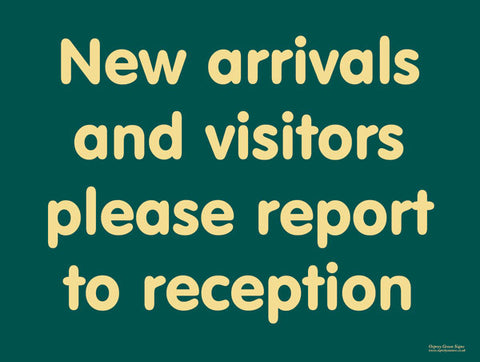 'New arrivals' sign
