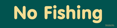 'No fishing' sign