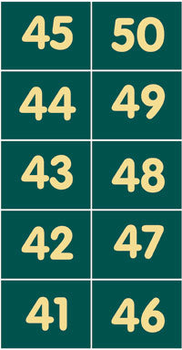 Pitch numbers 41 - 50