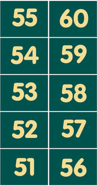 Pitch numbers 51 - 60