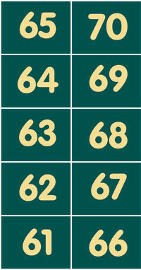 Pitch numbers 61 - 70
