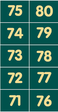 Pitch numbers 71 - 80