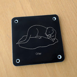 'Otter' rubbing plaque