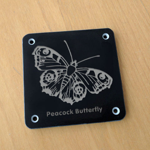 'Peacock butterfly' rubbing plaque