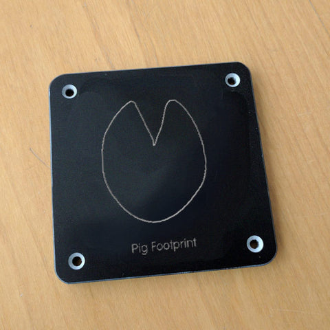 'Pig footprint' rubbing plaque