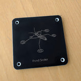 'Pondskater' rubbing plaque