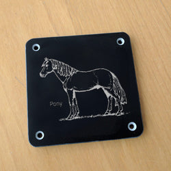 'Pony' rubbing plaque