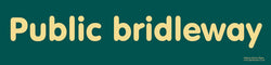 'Public bridleway' sign