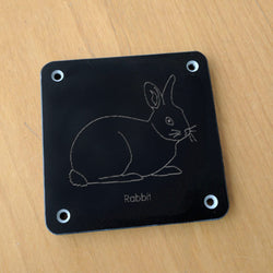 'Rabbit' rubbing plaque