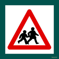 'Slow children' symbol sign