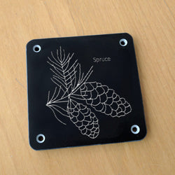 'Spruce' rubbing plaque