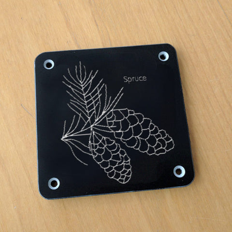 'Spruce' rubbing plaque
