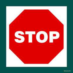 'Stop' symbol sign