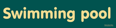 'Swimming pool' sign