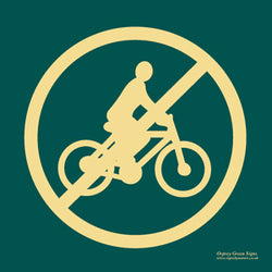 'No cycling' symbol sign