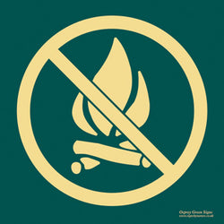 'No fires' symbol sign