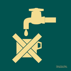 'Not for drinking' symbol sign