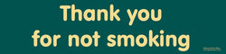 'Thank you for not smoking' sign