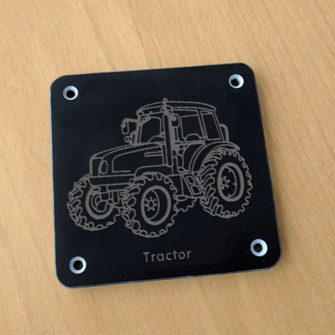 'Tractor' rubbing plaque