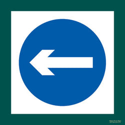 'Turn left' symbol sign