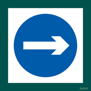 'Turn right' symbol sign